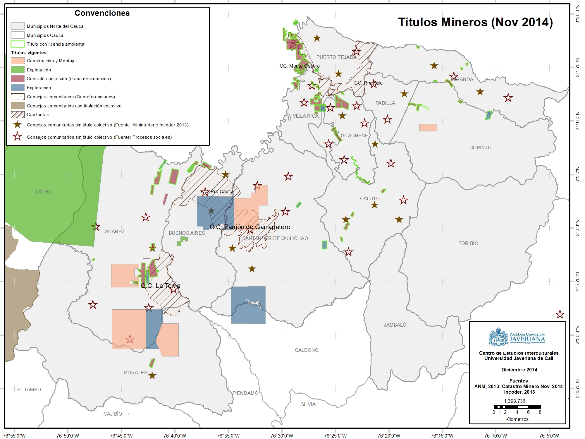 Títulos Mineros Norte del Cauca